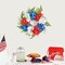 Patriotic Wreath Decorations for Front Door, 20 Inch Red White Blue Hydrangea 4th of July Independence Day Wreaths